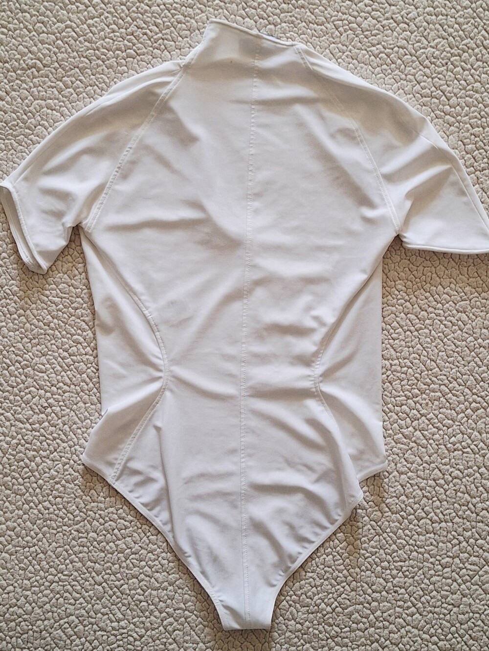 MUGLER White Lycra Double Cutout Bodysuit FR 40 US 8 M Org $620 - Picture 9 of 13